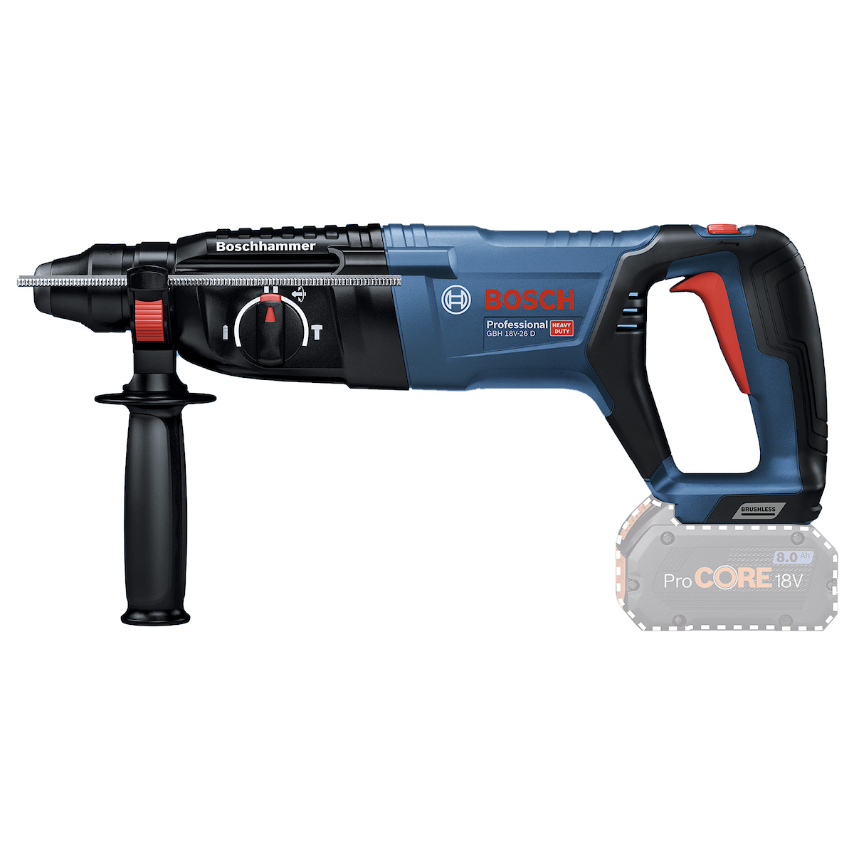 ROTOMARTILLO SDS-PLUS 18V BRUSHLESS 2.5J BOSCH GBH 18V-26 D - 2