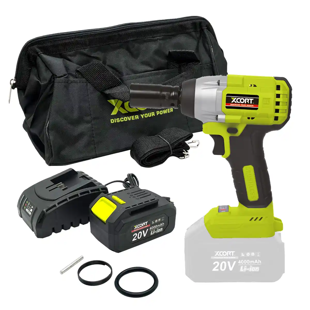 LLAVE DE IMPACTO BRUSHLESS 1/2' 20V XCORT XDC06-24BL - 1