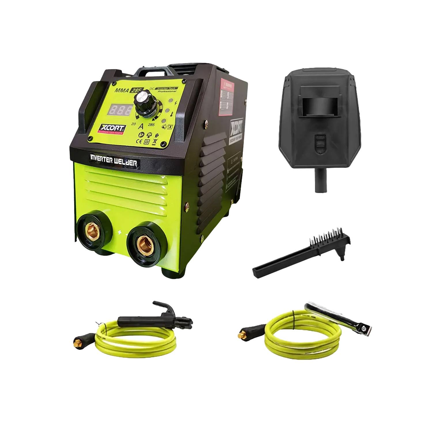 MÁQUINA DE SOLDAR 285AMP CON ACCESORIOS XCORT MMA-285 - 1