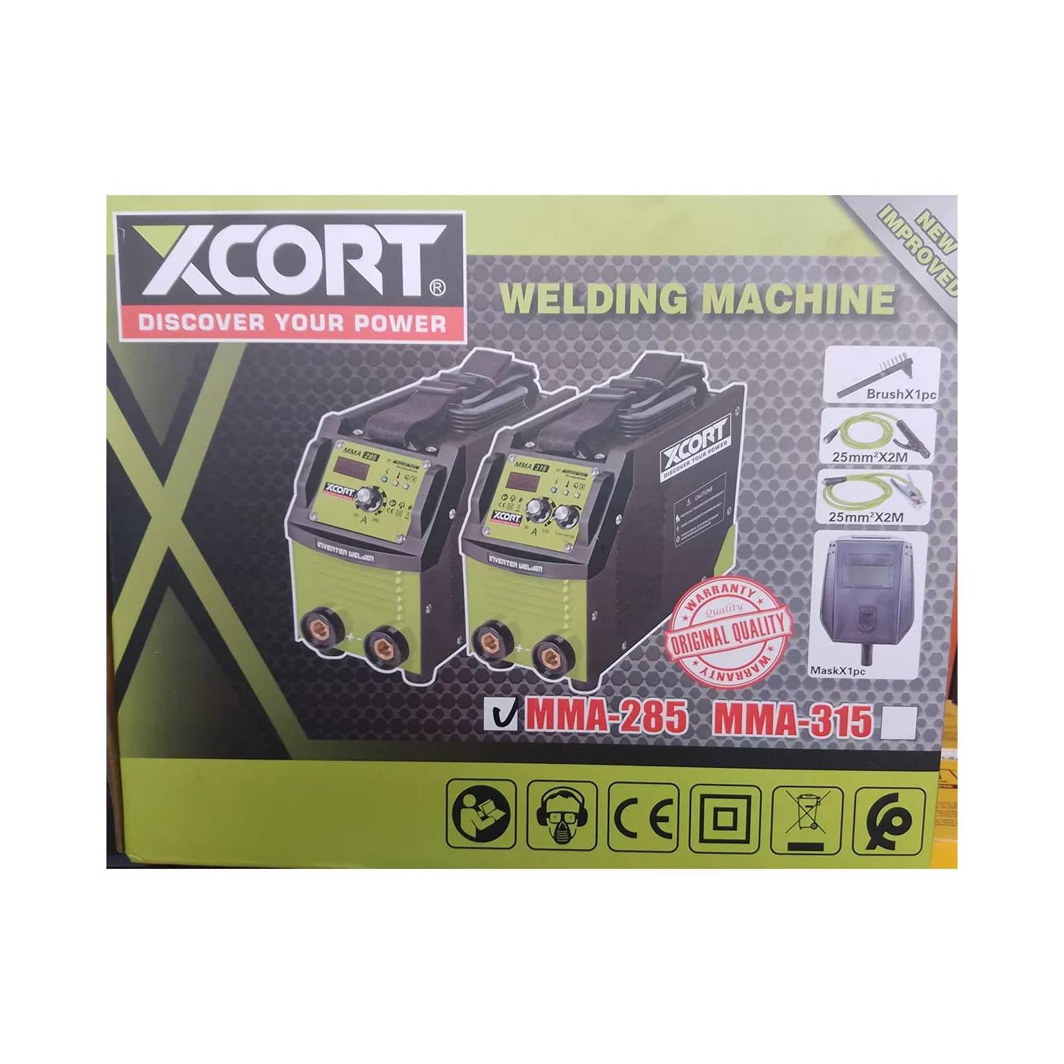 MÁQUINA DE SOLDAR 285AMP CON ACCESORIOS XCORT MMA-285 - 3