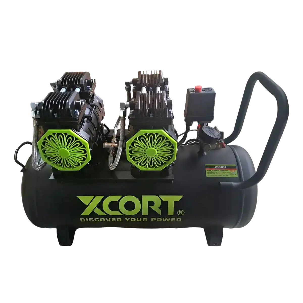 COMPRESORA SILENCIOSA SIN ACEITE 4.0 HP 60L XCORT XSC03-60 - 1