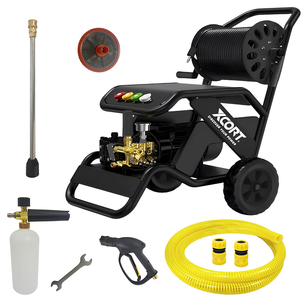 HIDROLAVADORA DE ALTA PRESIÓN 3000W 220BAR XCORT XQW03-3000 - 1