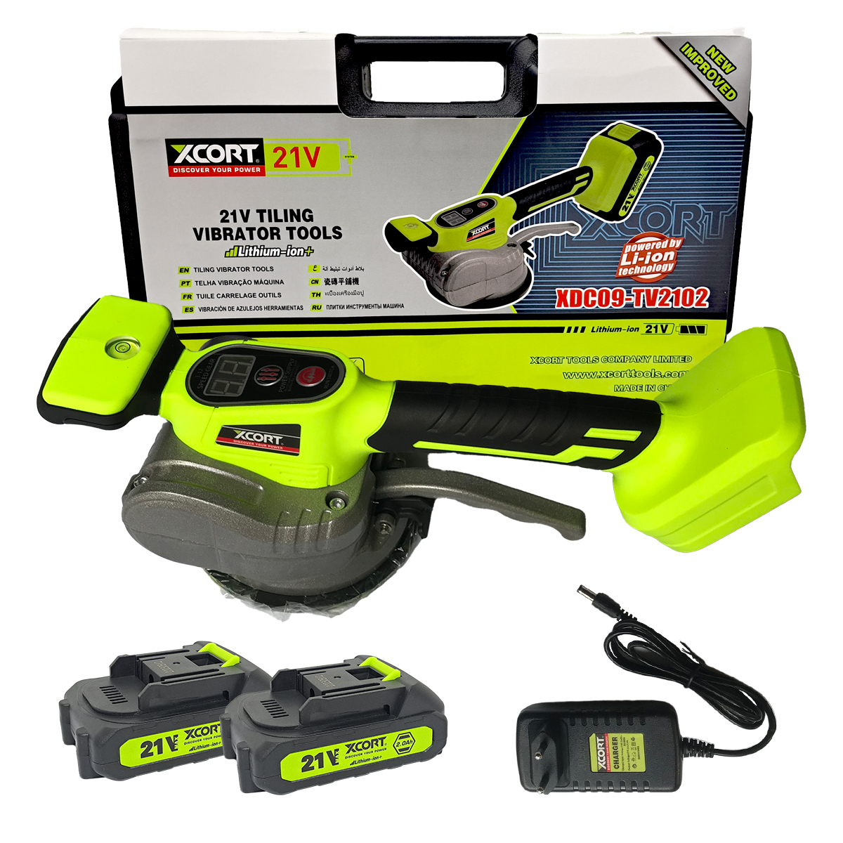 VENTOSA VIBRADORA PARA CERÁMICOS 21V 65KG XCORT XDC09-TV2102 - 1