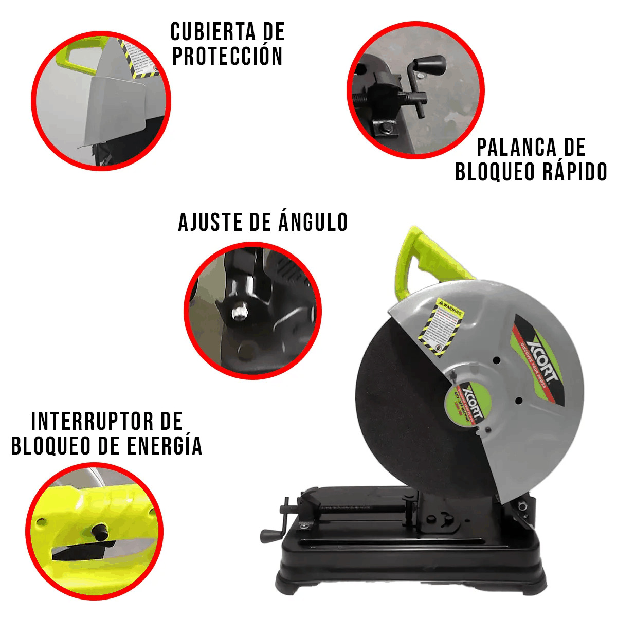 TRONZADORA INDUSTRIAL 14' (355MM) 2600W XCORT XJG05-355 - 2