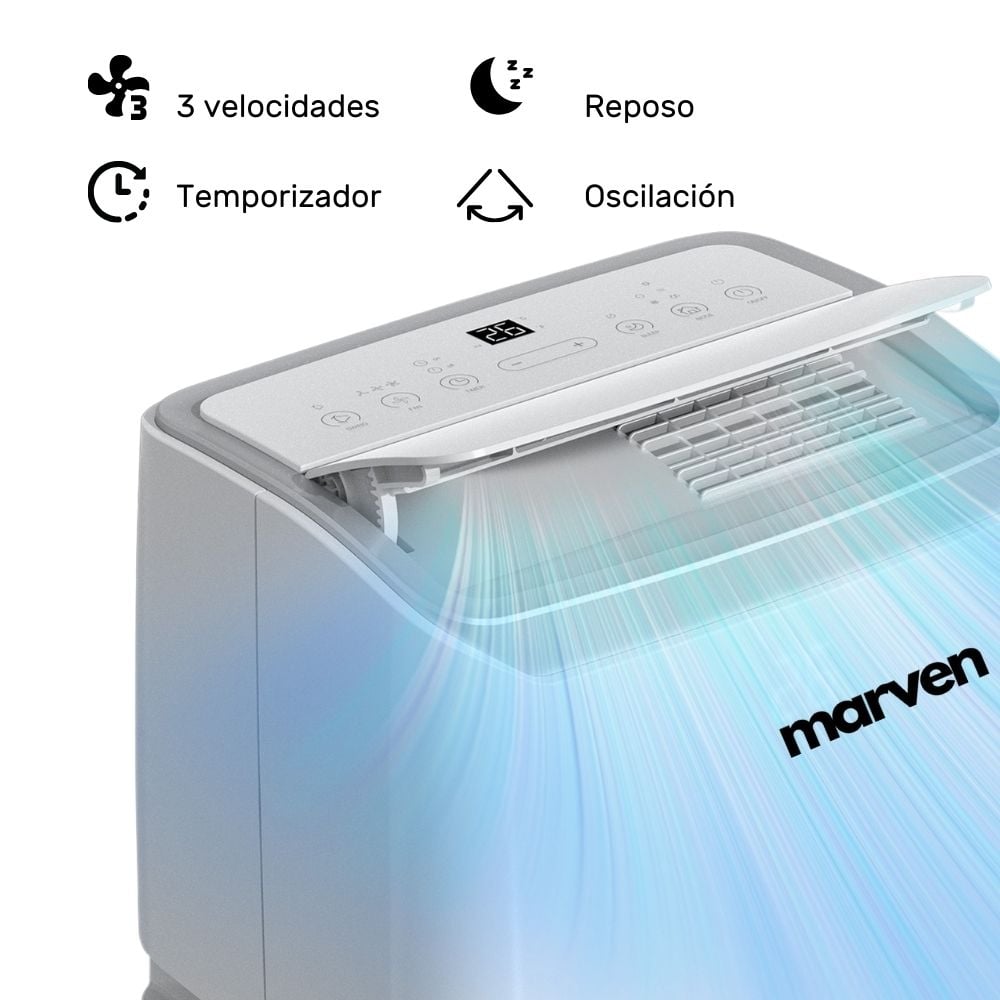 AIRE ACONDICIONADO PORTATIL MARVEN 4 EN 1 WIFI - 4
