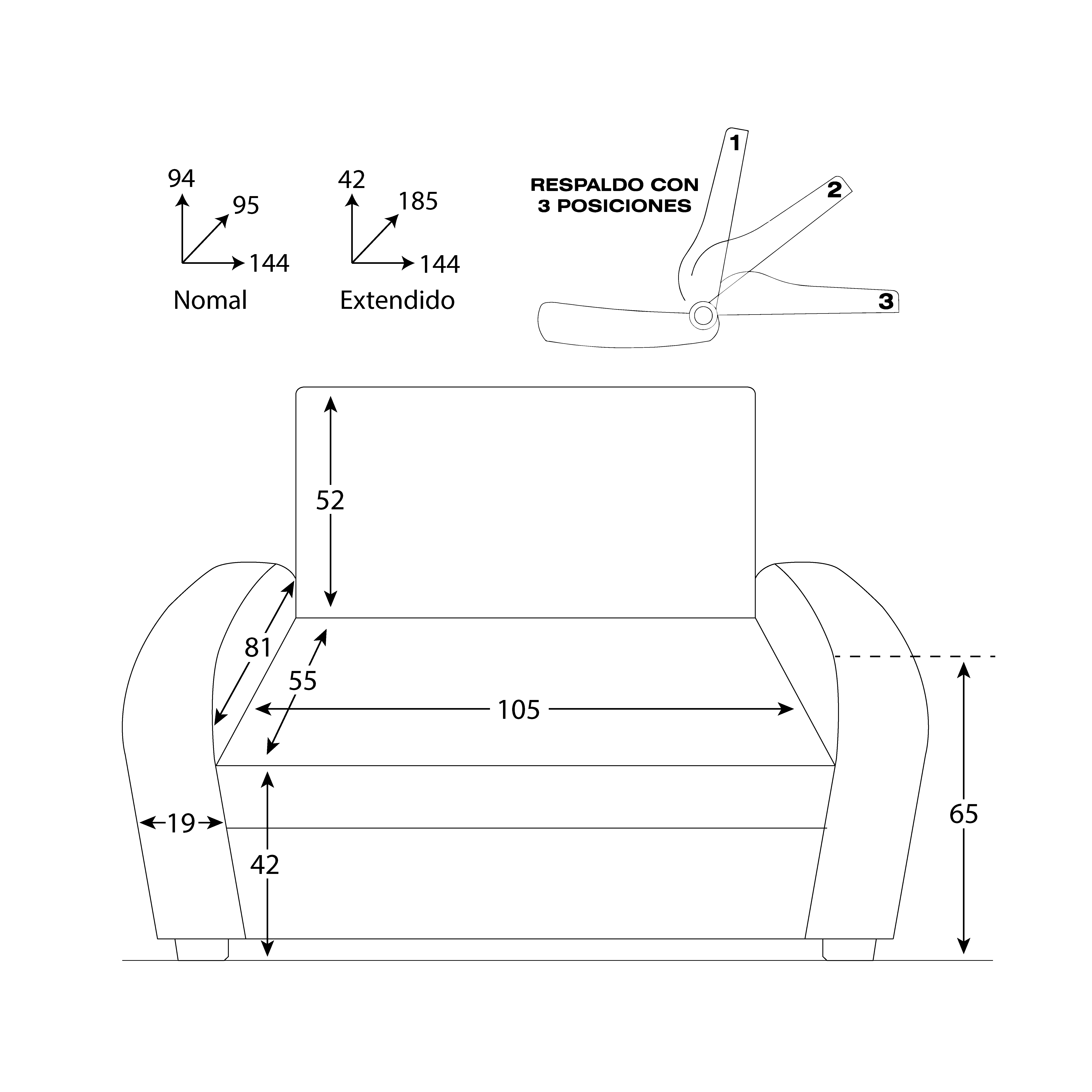 SOFA CAMA BARAKA HOME OAKLAND 1.5 PLZ - 3
