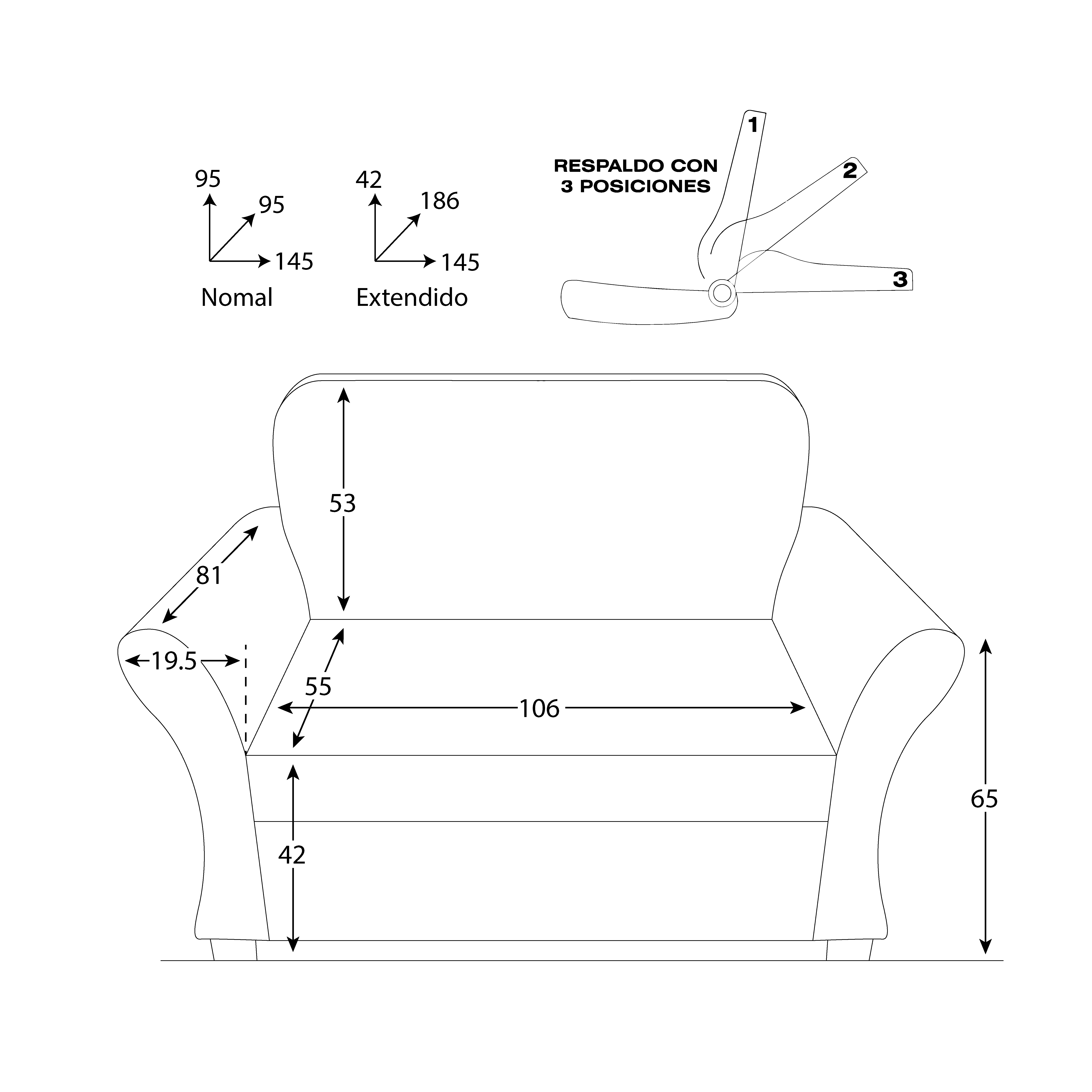 SOFA CAMA BARAKA HOME VANCOUVER 1.5 PLZ - 3