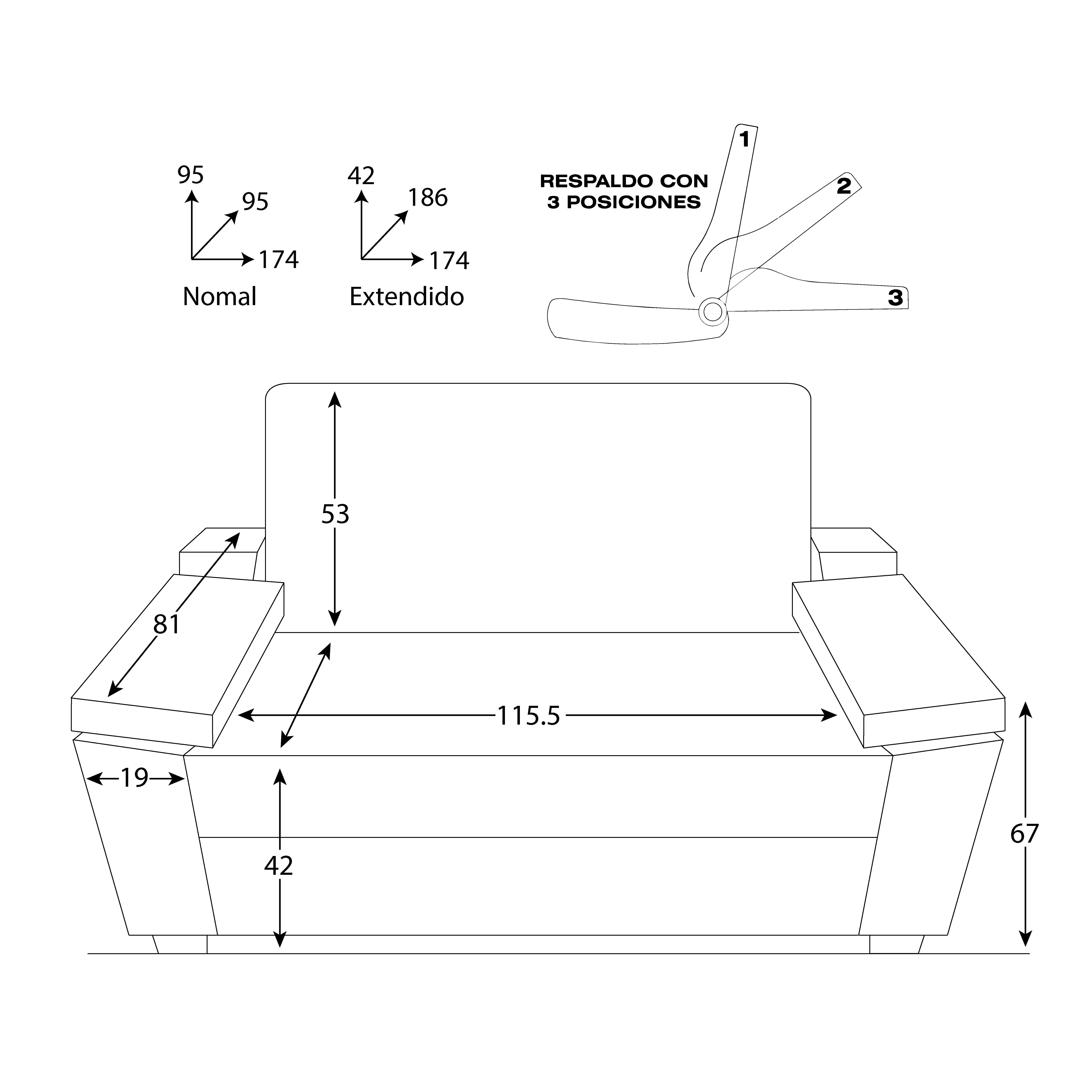 SOFA CAMA BARAKA HOME BALTIMORE 2 PLZ - 3