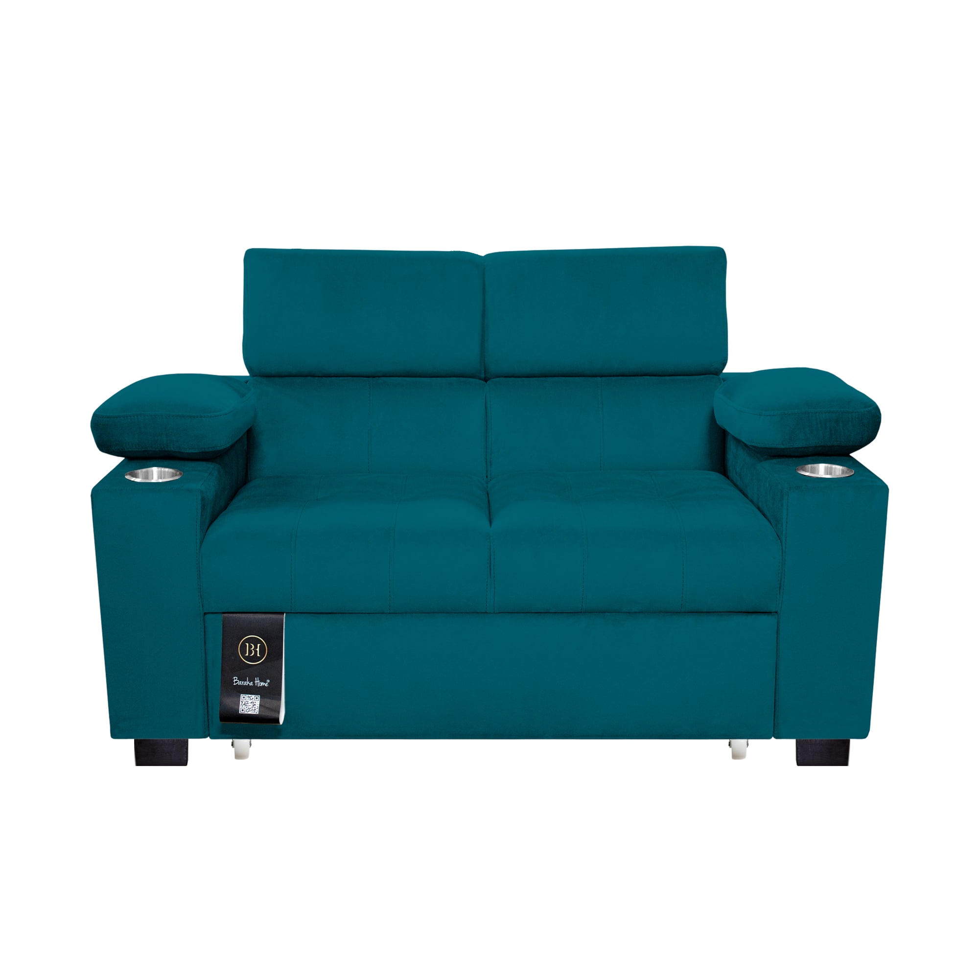 SOFÁ CAMA BARAKA HOME BALTIMORE CON PORTA VASOS Y BOLSILLO 2 PLZ - 1