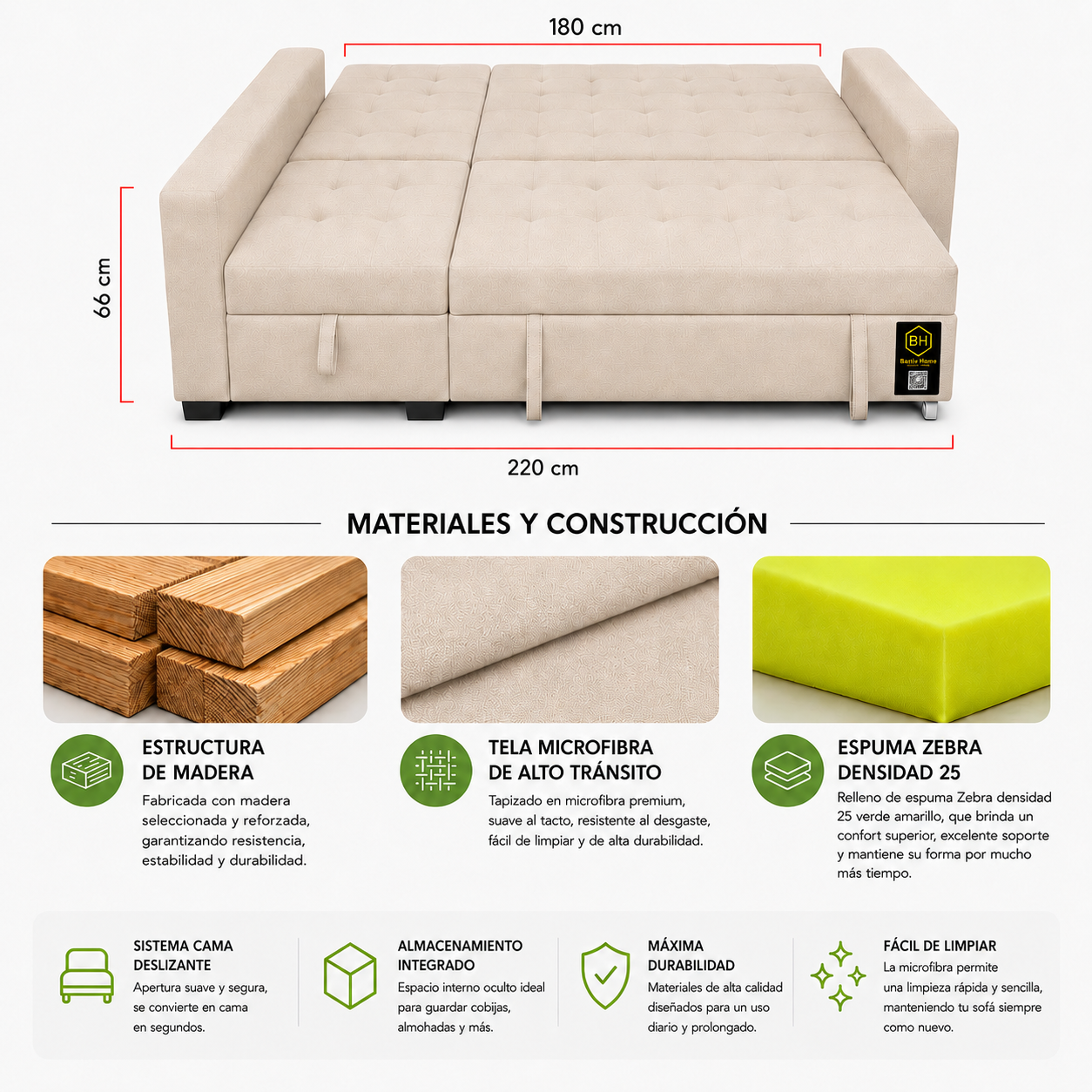 SOFA CAMA MULTIFUNCIONAL KAVALA 3 CUERPOS - 5