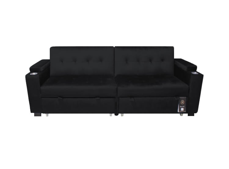 SOFA CAMA BARAKA HOME MADISON 2 CUERPOS CON PORTAVASO Y ALMACENAMIENTO KING - 2