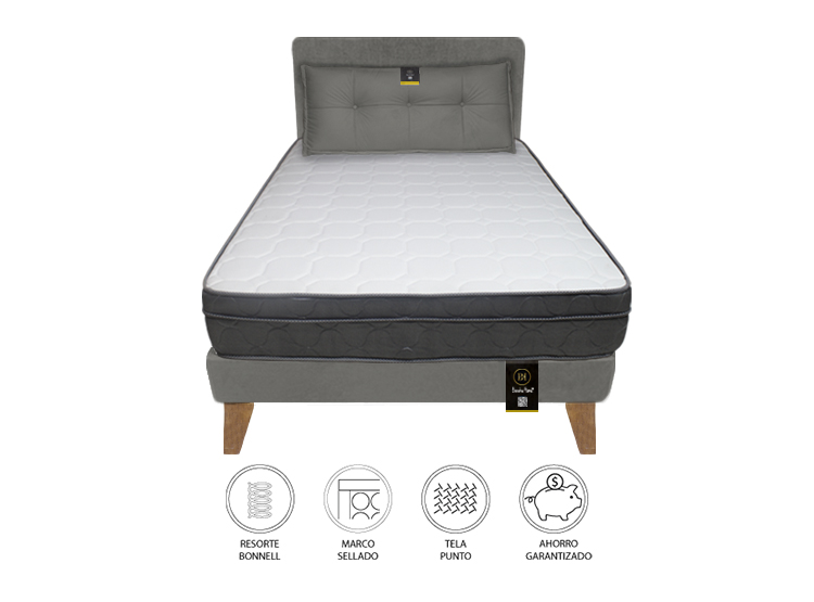 DORMITORIO BARAKA HOME TURIN SLIM 1.5 PLAZAS + CABECERA + COJIN BITOLA - 2