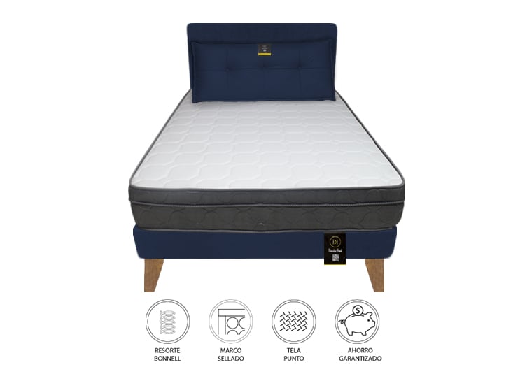DORMITORIO BARAKA HOME TURIN SLIM 1.5 PLAZAS + CABECERA + COJIN BITOLA - 2