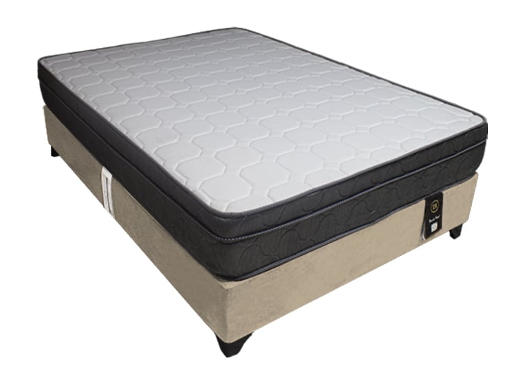 CAMA BARAKA HOME TURIN 2 PLAZAS + 2 ALMOHADAS CLARO - 1