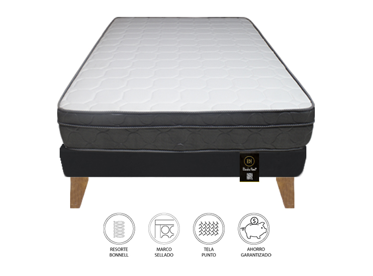 CAMA BARAKA HOME TURIN SLIM 2 PLAZAS + 2 ALMOHADAS - 2