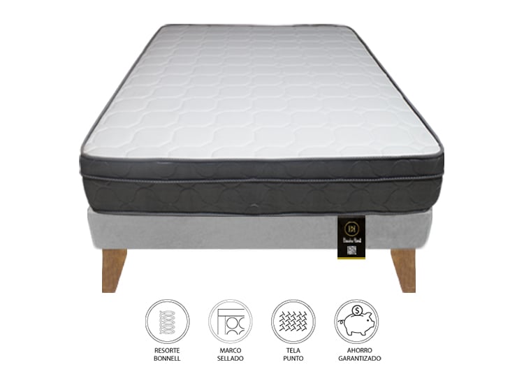 CAMA BARAKA HOME TURIN SLIM 2 PLAZAS + 2 ALMOHADAS - 2
