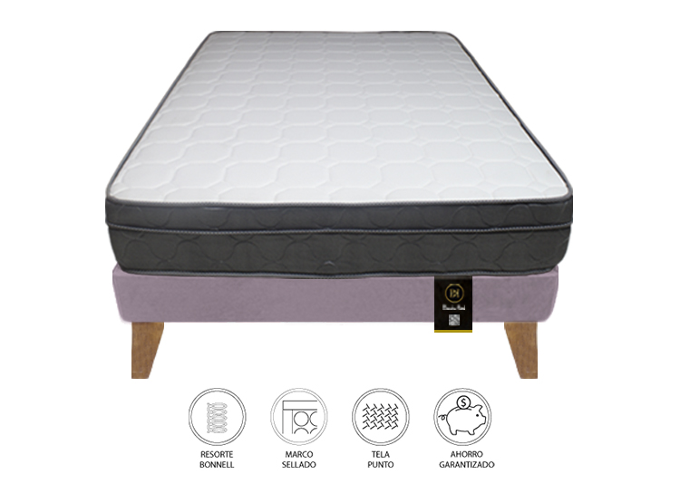 CAMA BARAKA HOME TURIN SLIM 2 PLAZAS + 2 ALMOHADAS - 2