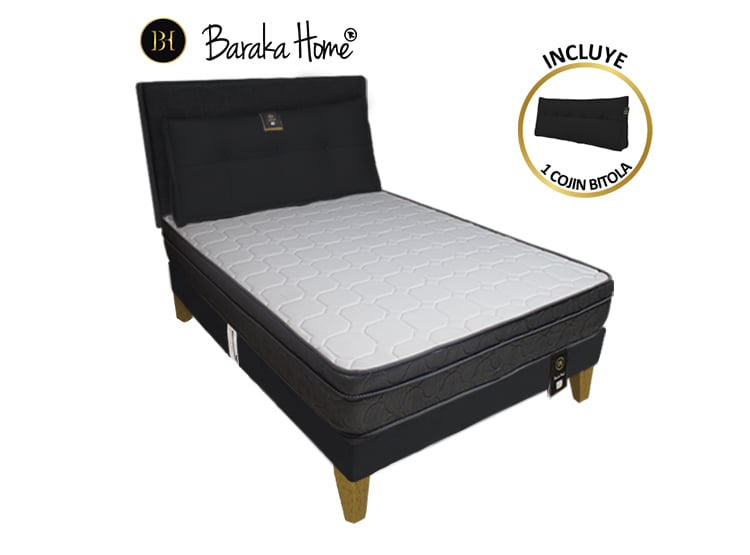 DORMITORIO BARAKA HOME TURIN SLIM 2 PLAZAS + CABECERA + COJIN BITOLA - 1