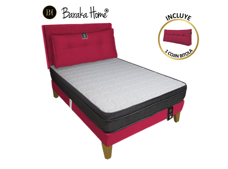DORMITORIO BARAKA HOME TURIN SLIM 2 PLAZAS + CABECERA + COJIN BITOLA - 1