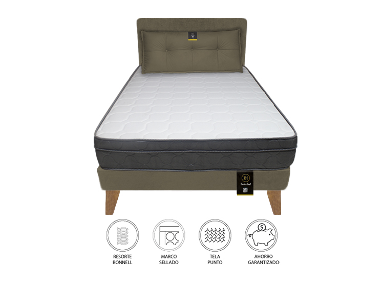 DORMITORIO BARAKA HOME TURIN SLIM 2 PLAZAS + CABECERA + COJIN BITOLA - 2