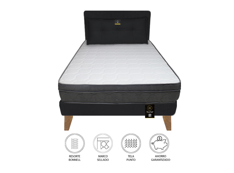 DORMITORIO BARAKA HOME TURIN SLIM 2 PLAZAS + CABECERA + COJIN BITOLA - 2