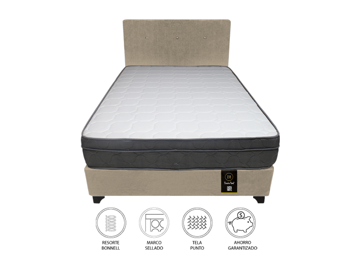 DORMITORIO BARAKA HOME TURIN 2 PLAZAS + CABECERA + 2 ALMOHADAS - 2