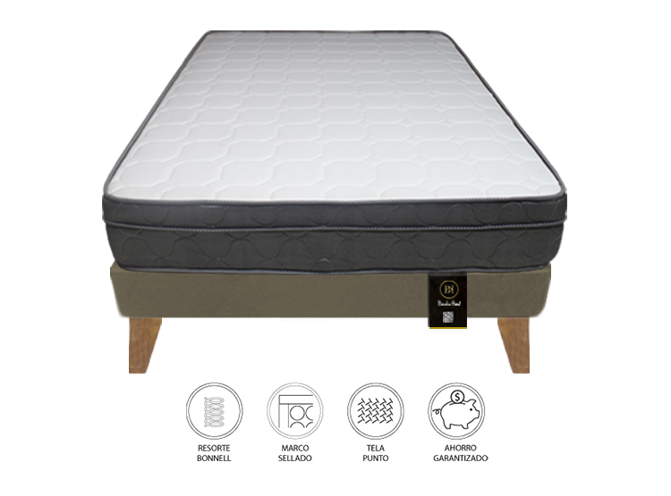 CAMA BARAKA HOME TURIN SLIM 1.5 PLAZAS + 1 ALMOHADA - 2