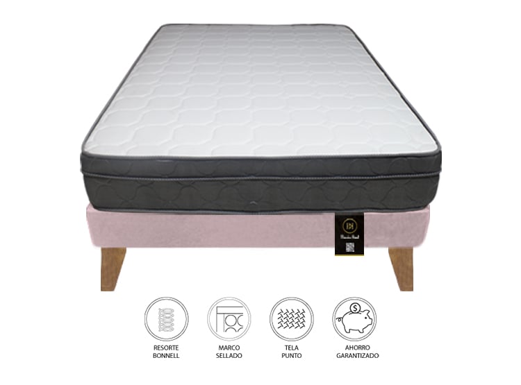 CAMA BARAKA HOME TURIN SLIM 1.5 PLAZAS + 1 ALMOHADA - 2