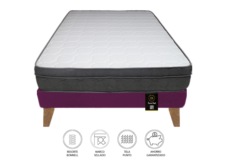 CAMA BARAKA HOME TURIN SLIM 1.5 PLAZAS + 1 ALMOHADA - 2