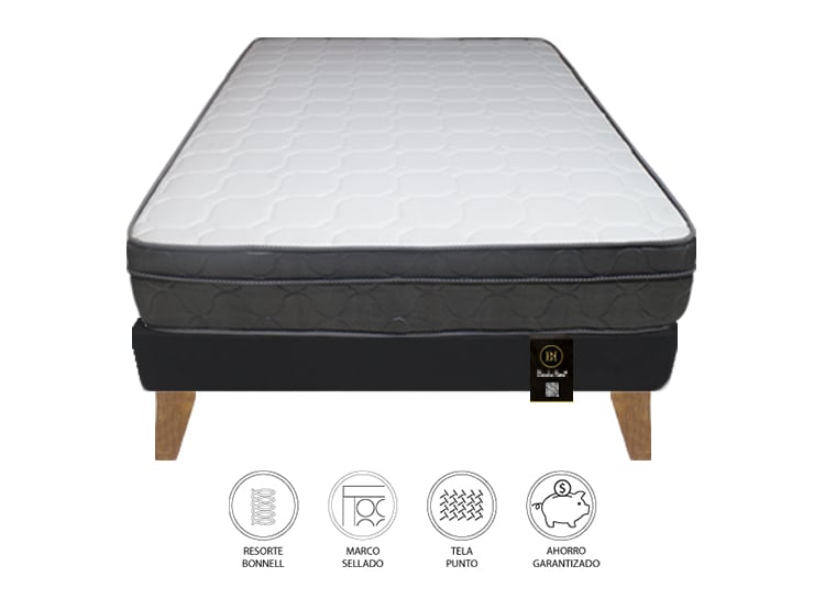 CAMA BARAKA HOME TURIN SLIM 1.5 PLAZAS + 1 ALMOHADA - 2