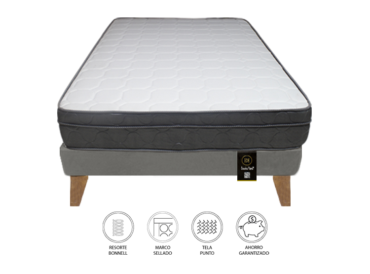 CAMA BARAKA HOME TURIN SLIM 1.5 PLAZAS + 1 ALMOHADA - 2