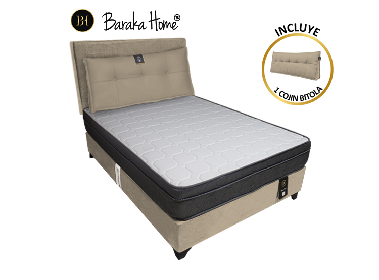 DORMITORIO BARAKA HOME TURIN 1.5 PLAZAS + CABECERA + COJIN BITOLA - 1