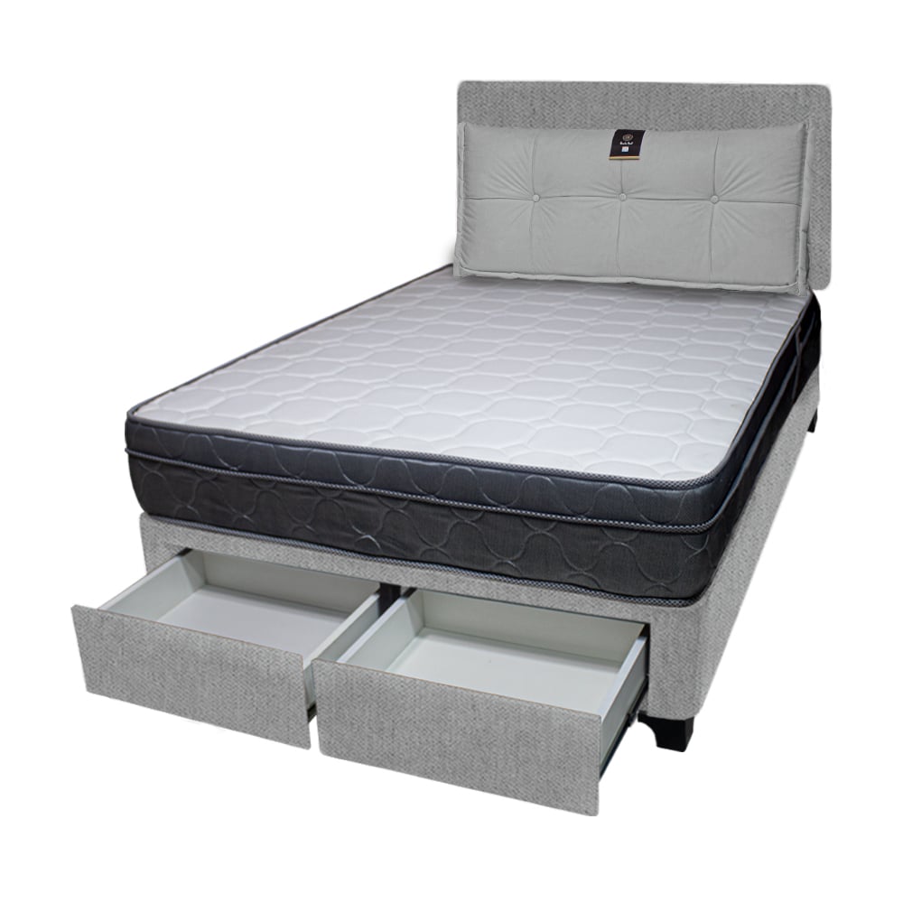 DORMITORIO BARAKA HOME TURIN 2 PLAZAS + 2 CAJONES + CABECERA + COJÍN - 2