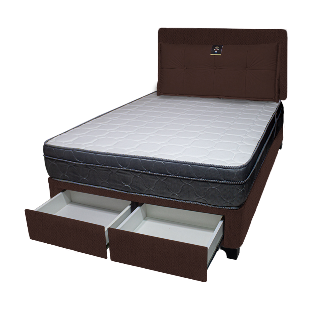 DORMITORIO BARAKA HOME TURIN 2 PLAZAS + 2 CAJONES + CABECERA + COJÍN - 2