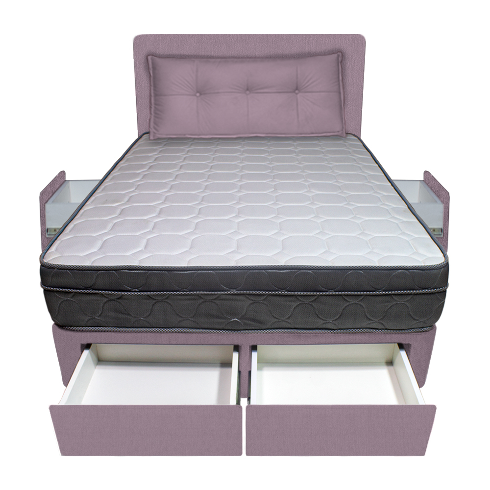 DORMITORIO BARAKA HOME TURIN 1.5 PLAZAS + 4 CAJONES + CABECERA + COJIN BITOLA - 1