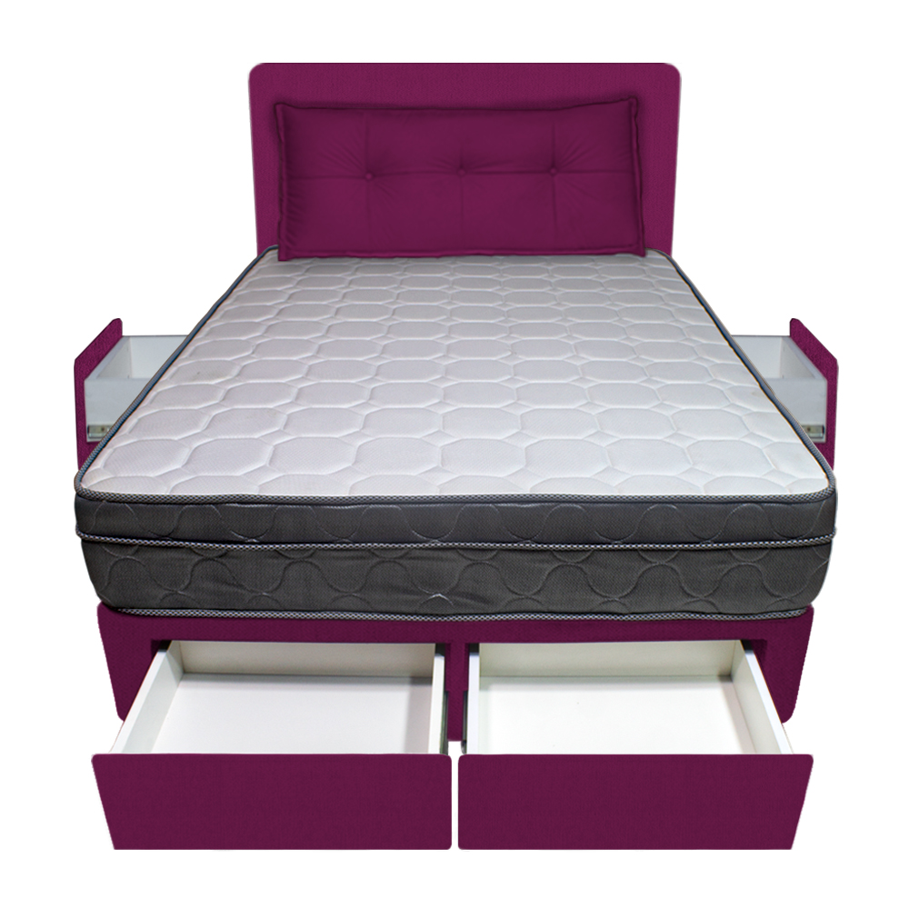 DORMITORIO BARAKA HOME TURIN 1.5 PLAZAS + 4 CAJONES + CABECERA + COJIN BITOLA - 1