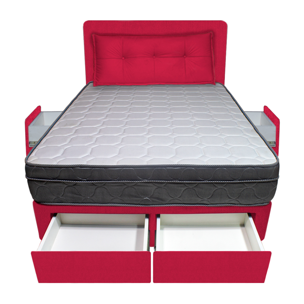 DORMITORIO BARAKA HOME TURIN 1.5 PLAZAS + 4 CAJONES + CABECERA + COJIN BITOLA - 1