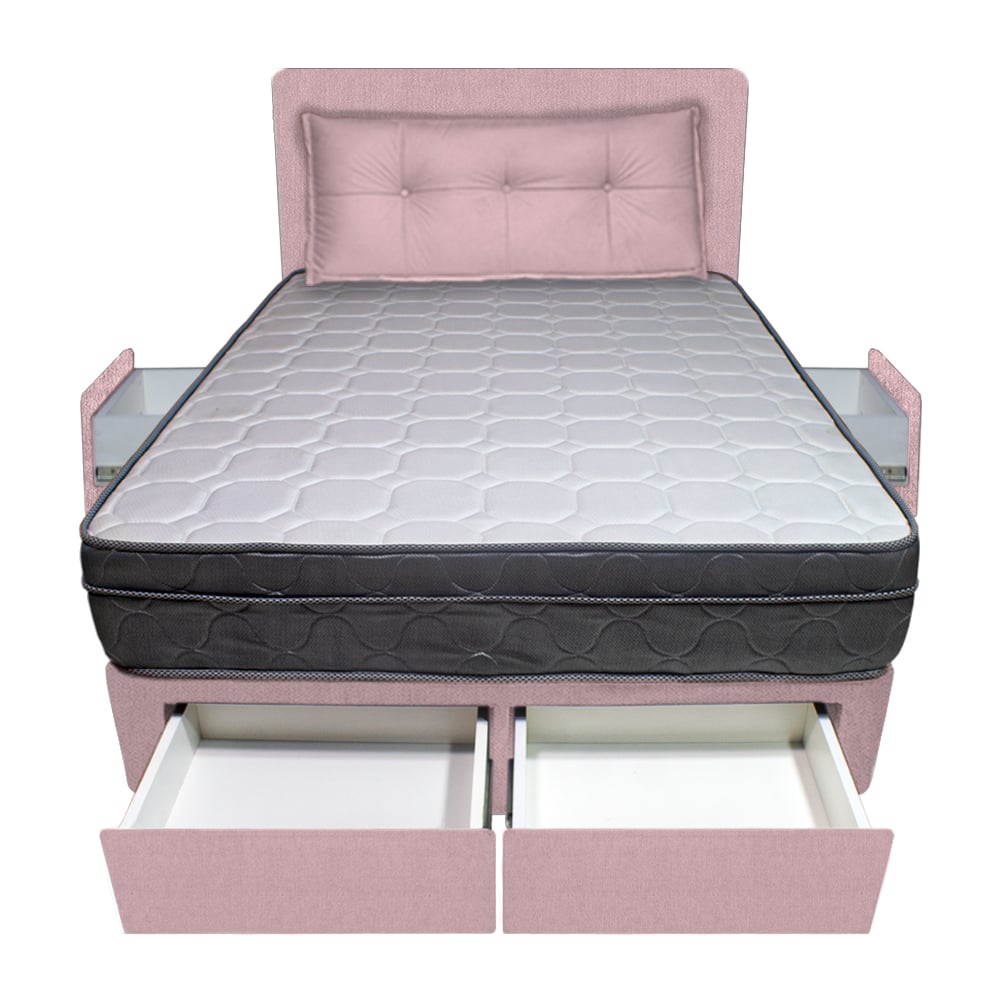 DORMITORIO BARAKA HOME TURIN 2 PLAZAS + 4 CAJONES + CABECERA + COJIN BITOLA - 1