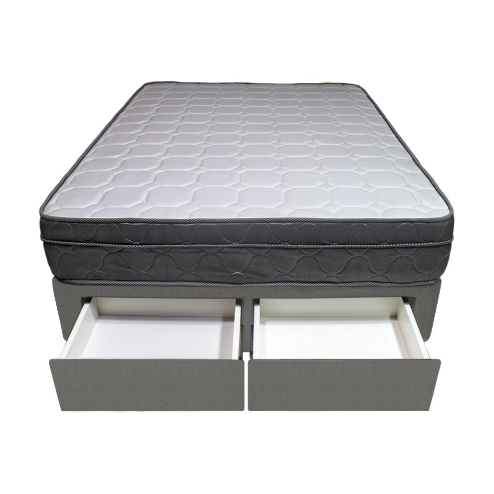 CAMA BARAKA HOME TURIN 2 PLAZAS + 2 CAJONES + 2 ALMOHADAS - 1