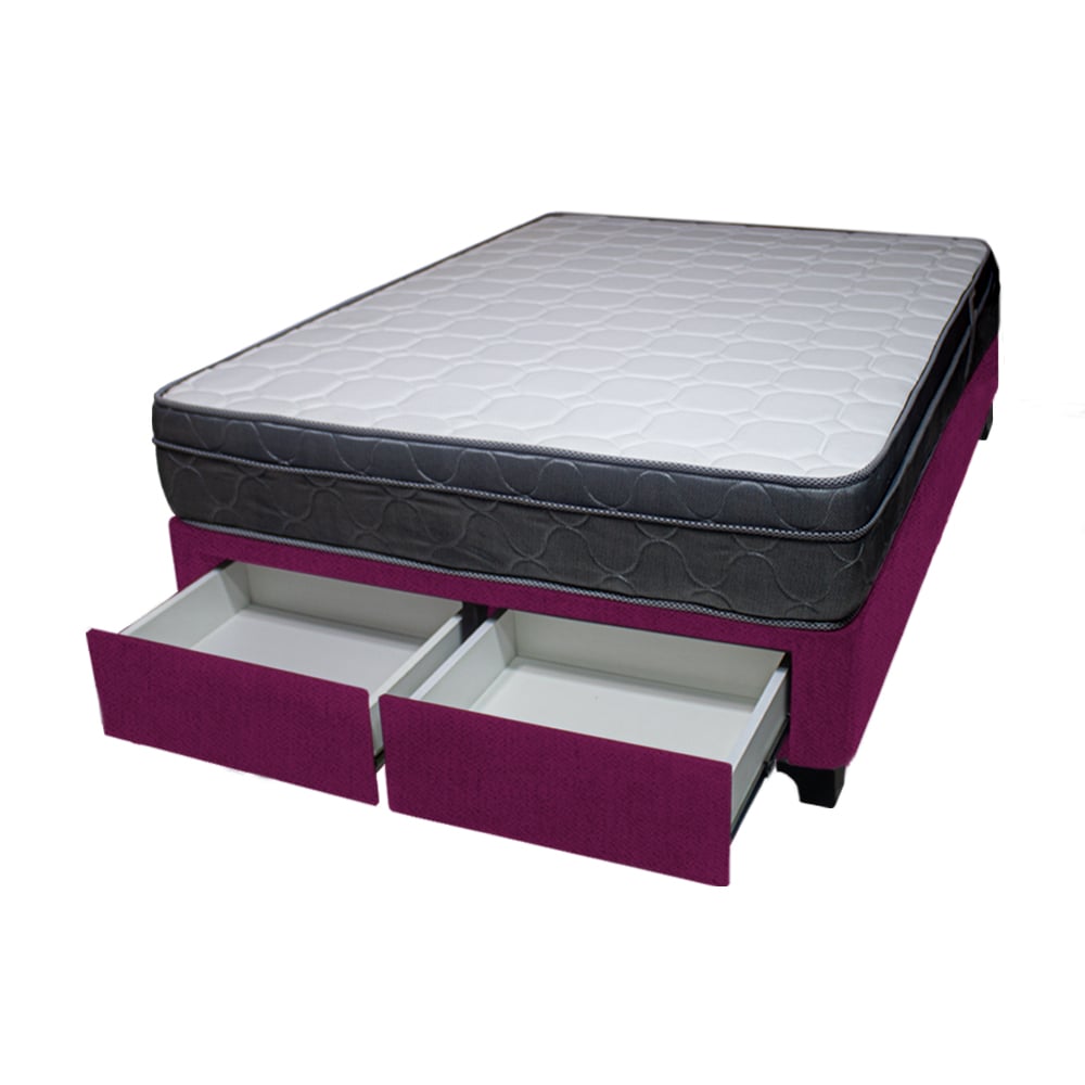 CAMA BARAKA HOME TURIN 2 PLAZAS + 2 CAJONES + 2 ALMOHADAS - 2