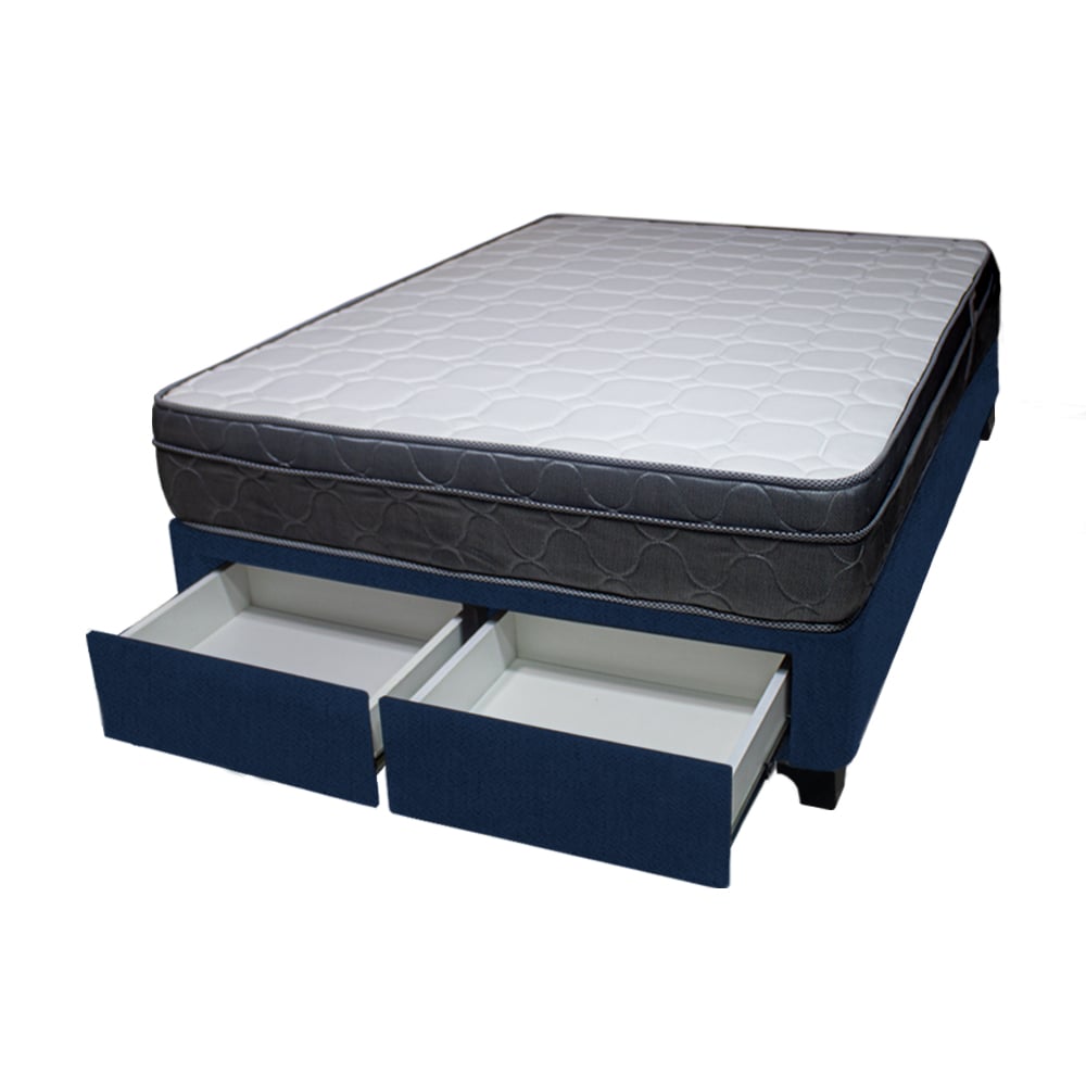 CAMA BARAKA HOME TURIN 2 PLAZAS + 2 CAJONES + 2 ALMOHADAS - 2
