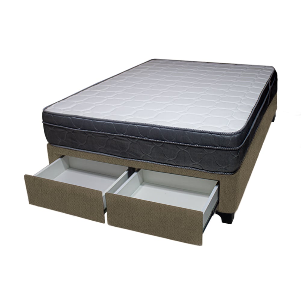 CAMA BARAKA HOME TURIN 2 PLAZAS + 2 CAJONES + 2 ALMOHADAS - 2