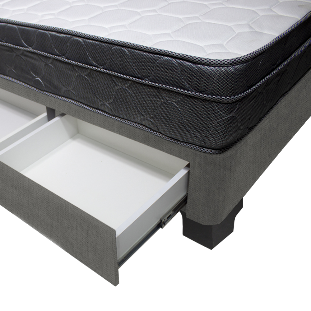 CAMA BARAKA HOME TURIN 2 PLAZAS + 2 CAJONES + 2 ALMOHADAS - 3