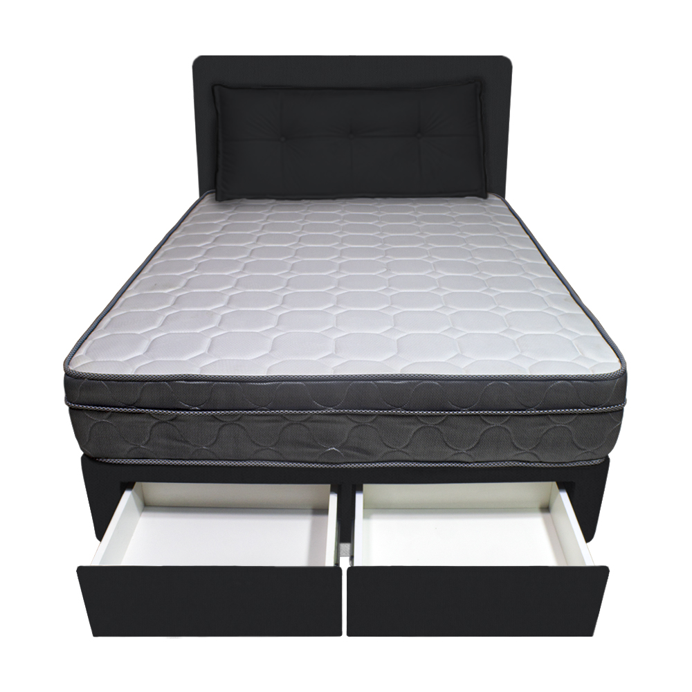 DORMITORIO BARAKA HOME TURIN 1.5 PLAZAS + 2 CAJONES + CABECERA + COJIN BITOLA - 1