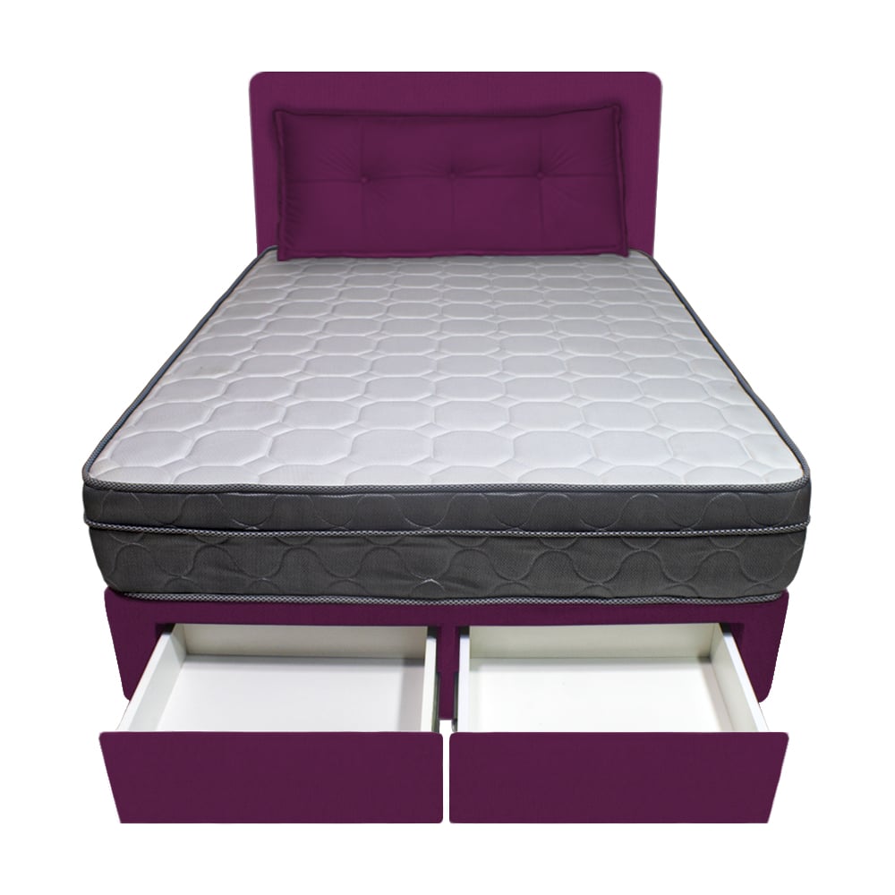 DORMITORIO BARAKA HOME TURIN 1.5 PLAZAS + 2 CAJONES + CABECERA + COJIN BITOLA - 1