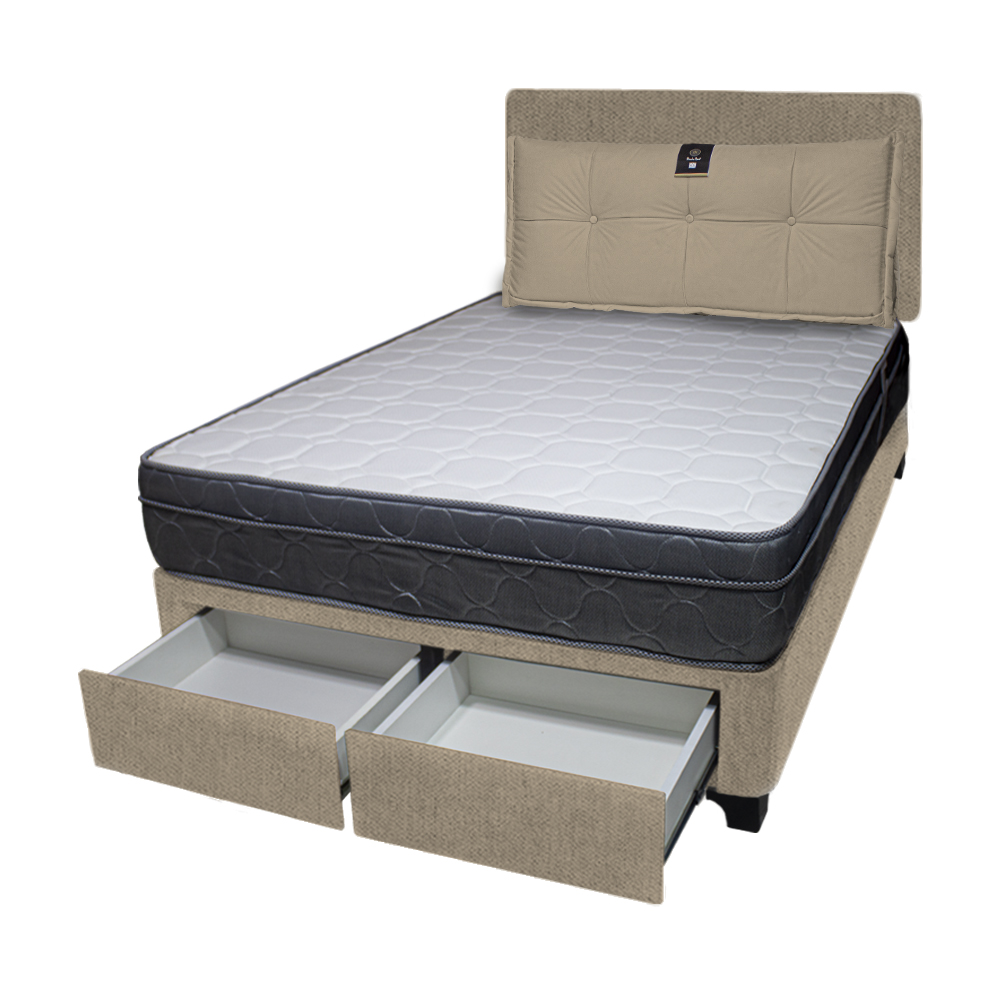 DORMITORIO BARAKA HOME TURIN 1.5 PLAZAS + 2 CAJONES + CABECERA + COJIN BITOLA - 2