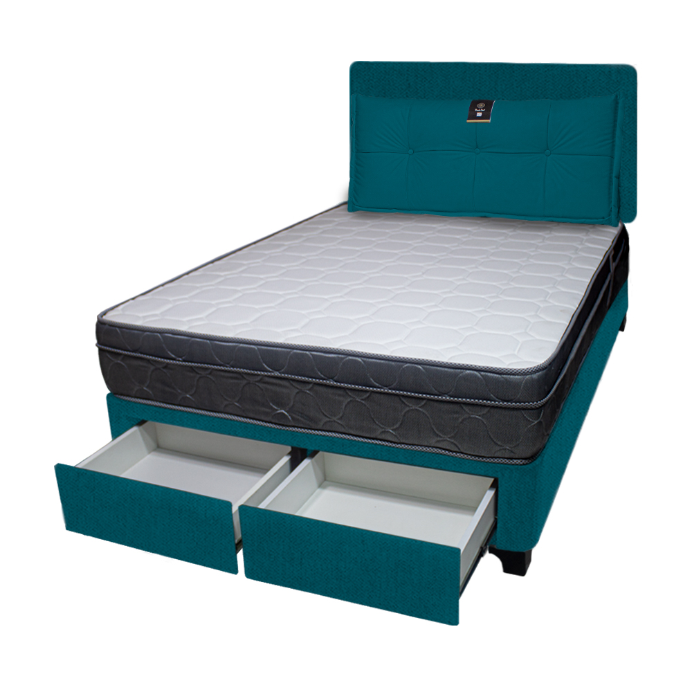 DORMITORIO BARAKA HOME TURIN 1.5 PLAZAS + 2 CAJONES + CABECERA + COJIN BITOLA - 2