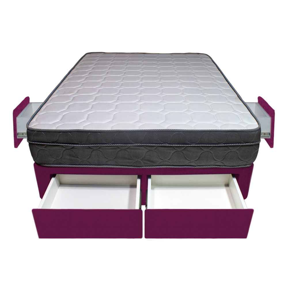 CAMA BARAKA HOME TURIN 2 PLAZAS + 4 CAJONES + 2 ALMOHADAS - 1