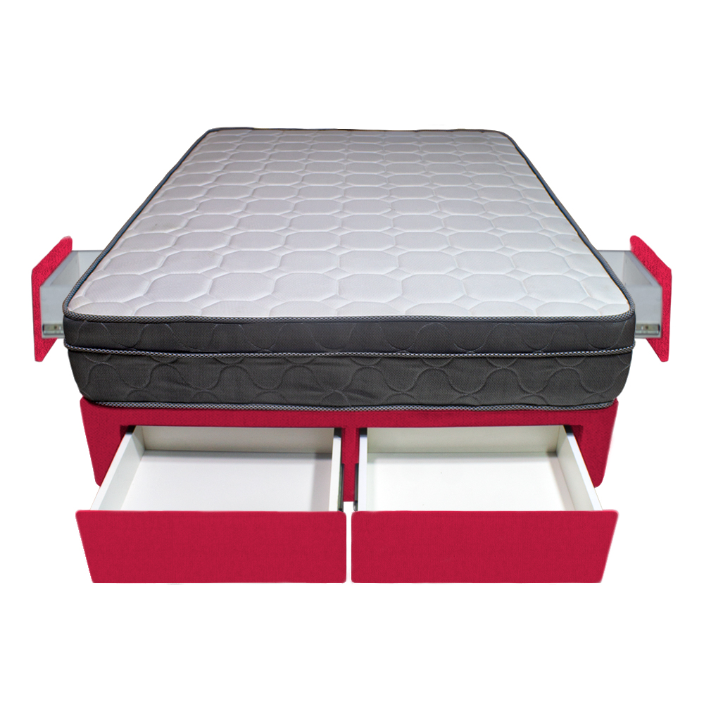 CAMA BARAKA HOME TURIN 2 PLAZAS + 4 CAJONES + 2 ALMOHADAS - 1