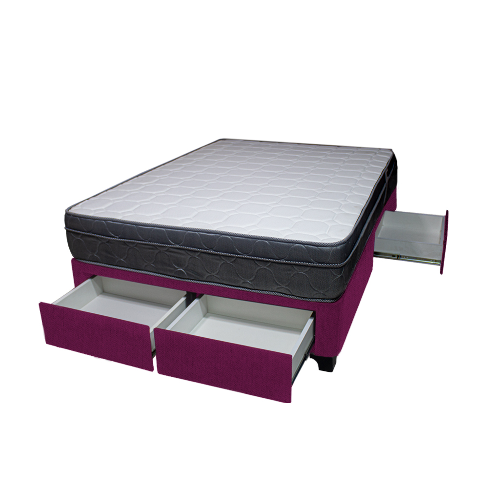 CAMA BARAKA HOME TURIN 2 PLAZAS + 4 CAJONES + 2 ALMOHADAS - 2